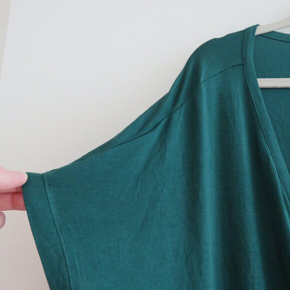 MODCLOTH Kelly Green Tie Front Button Blouse Top Stretch Travel - Size 4X NWOT - Picture 4 of 16